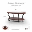 Furniture of America Azea Traditional Wood 1-Shelf Coffee Table in Brown Cherry