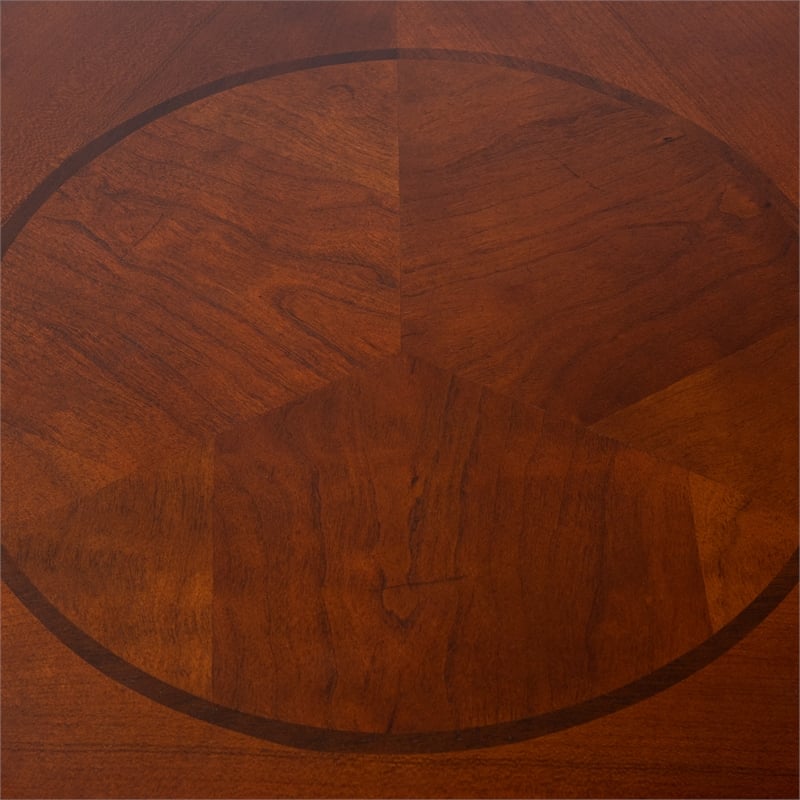 Furniture of America Azea Traditional Wood 2-Shelf Side Table Brown Cherry