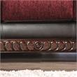 Furniture of America Lozano Faux Leather 2-Piece Sofa Set in Burgundy Red