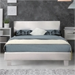Furniture of America Ramone Faux Leather Full Platform Bed in White