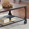 Furniture of America Benellie Metal Coffee Table with Casters in Black