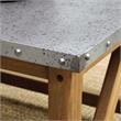 Furniture of America Marqueze Industrial Wood Console Table in Natural Tone
