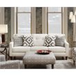 Furniture of America Gauthier Contemporary Fabric Tufted Sofa in Ivory