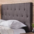 Furniture of America Warscher Fabric King Tufted Platform Bed in Gray