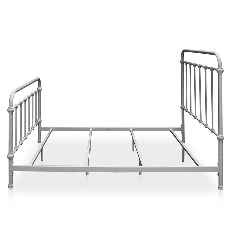 Furniture of America Celinda Metal King Spindle Bed in Vintage White