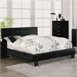 Furniture of America Nicole Faux Leather Queen Platform Bed in Black