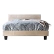 Furniture of America Nicole Faux Leather Queen Platform Bed in Pearl White