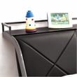 Furniture of America Sainz Metal Twin Racecar Bed in Gun Metal and Silver