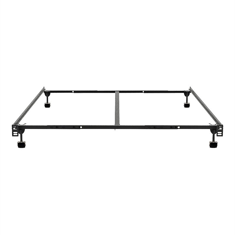 Furniture of America Hagemen Metal Adjustable Queen/King Bed Frame in Black