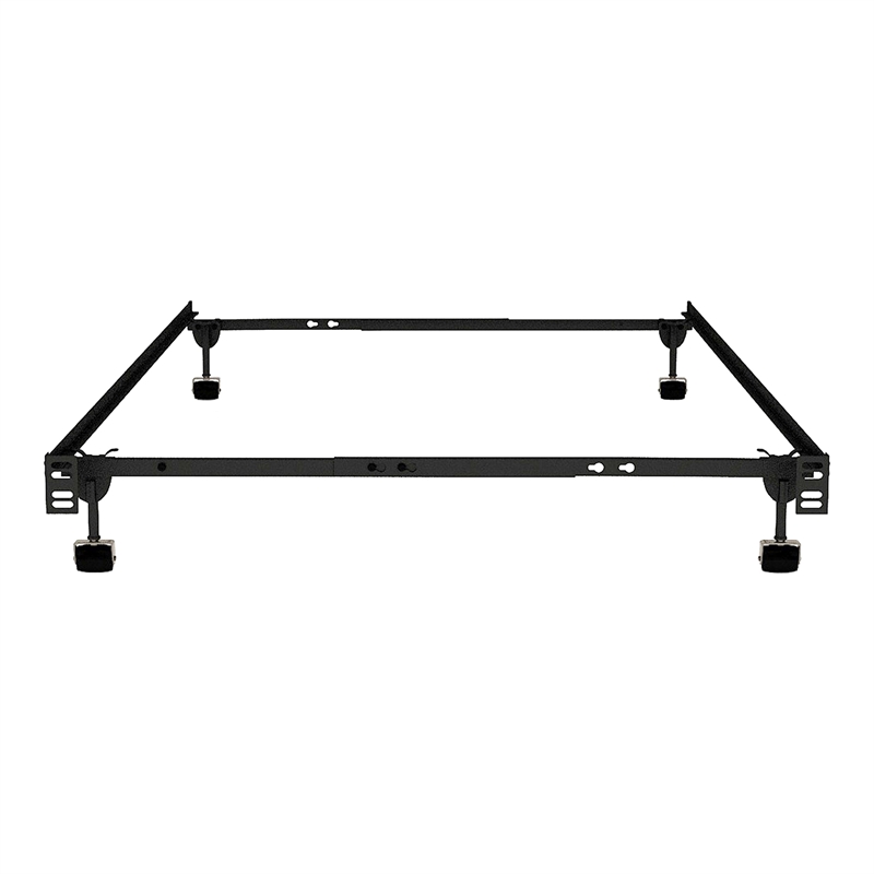 Furniture of America Hagemen Metal Adjustable Twin/Full Bed Frame in Black
