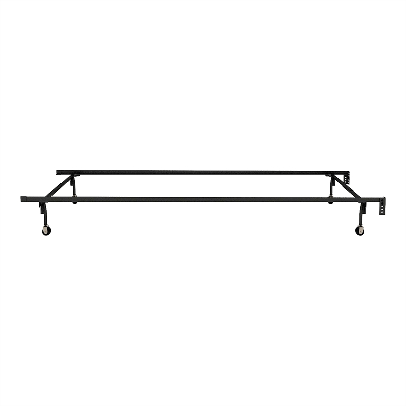 Furniture of America Hagemen Metal Adjustable Twin/Full Bed Frame in Black
