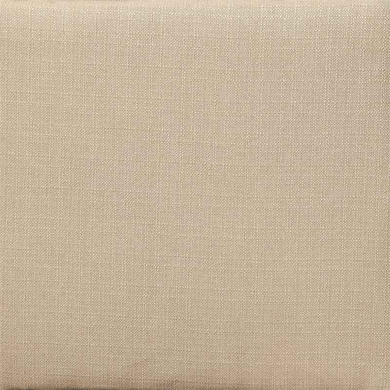 Furniture of America Larson Fabric Square Speaker Ottoman in Ivory