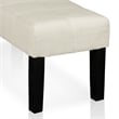 Furniture of America Parcey Contemporary Fabric Padded Bench in Ivory