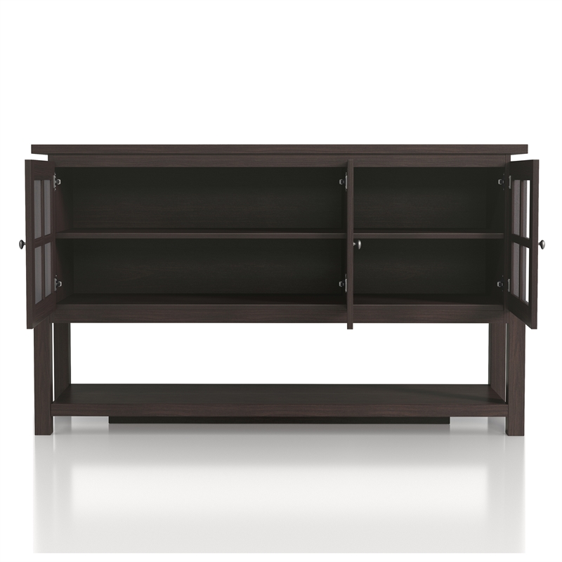 Furniture of America Tellun Contemporary Wood Multi-Storage Buffet in Walnut
