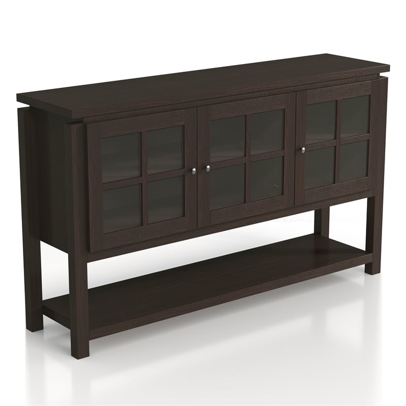 Furniture of America Tellun Contemporary Wood Multi-Storage Buffet in Walnut