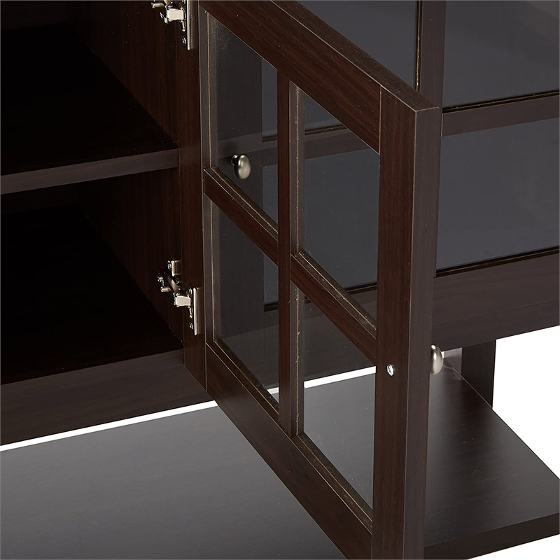 Furniture of America Tellun Contemporary Wood Multi-Storage Buffet in Walnut