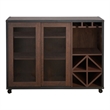 Furniture of America Alan Wood Multi-Storage Buffet with Casters in Walnut