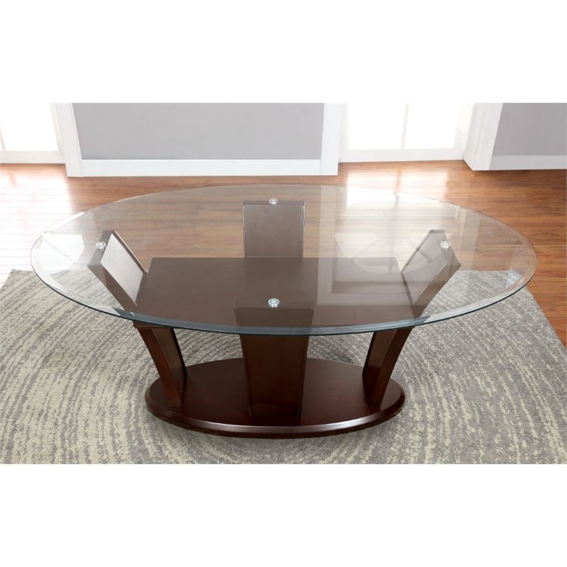 Furniture of America Waverly 7-Piece Wood Oval Dining Set in White