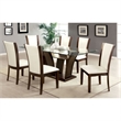 Furniture of America Waverly Faux Leather Side Chair in White (Set of 2)