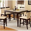 Furniture of America Weese Wood Square Counter Height Table in Dark Walnut