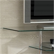 Furniture of America Norten Glass Top 63-inch TV Stand in Black and White