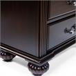 Furniture of America Damos Solid Wood 3-Drawer Nightstand in Dark Walnut