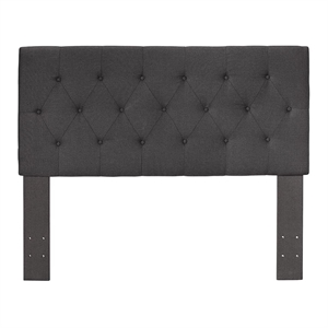 Furniture of America Warscher Fabric Full/Queen Tufted Headboard in Gray