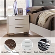 Furniture of America Rayland Solid Wood 2-Drawer Nightstand in Glossy White