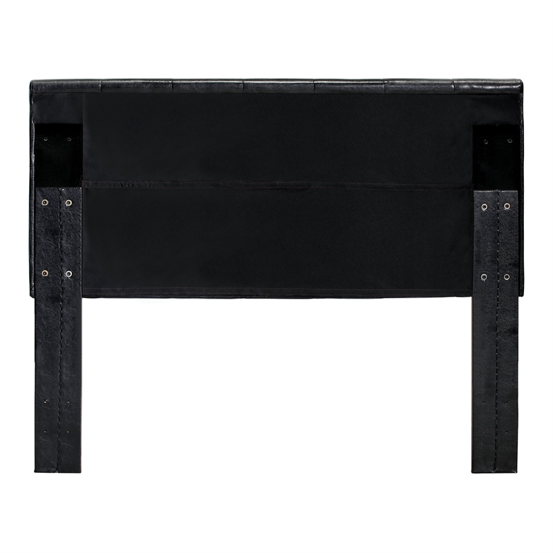 Furniture of America Kylen Faux Leather Full/Queen Headboard in Black