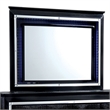 Furniture of America Rachel Wood 9-Drawer LED Dresser and Mirror in Black