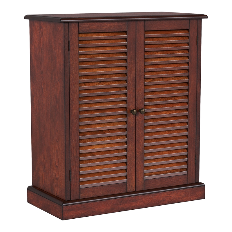 Furniture of America Medley Transitional Wood 5-Shelf Shoe Cabinet in Oak