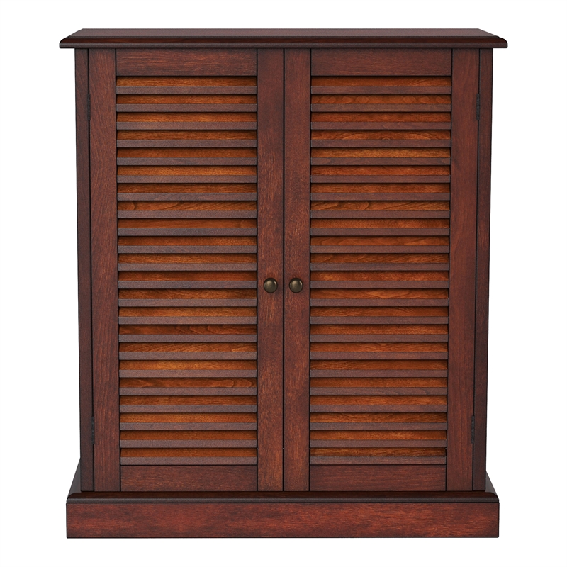 Furniture of America Medley Transitional Wood 5-Shelf Shoe Cabinet in Oak