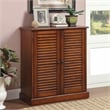 Furniture of America Medley Transitional Wood 5-Shelf Shoe Cabinet in Oak