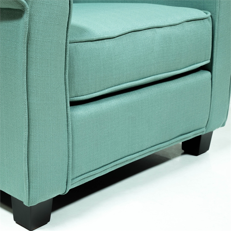 Furniture of America Prior Transitional Fabric Accent Chair in Blue