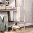 Furniture of America Jan Contemporary Metal 6-Shelf Bookcase in Gold Champagne
