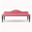 Furniture of America Dubose Contemporary Faux Leather Tufted Bench in Pink