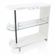 Furniture of America Godric Contemporary Wood 2-Shelf Pub Table in White