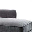 Furniture of America Jazlyn Contemporary Fabric Nailhead Chaise Lounge in Gray