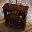 Furniture of America Myron Wood Multi-Storage Wine Rack in Dark Cherry