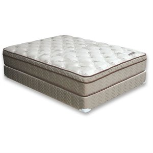 Furniture of America Sandroman Fabric Twin Euro Top Coil Mattress in Beige