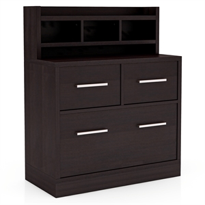 Furniture of America Jonah Wood Multi-Storage Filing Cabinet in Cappuccino