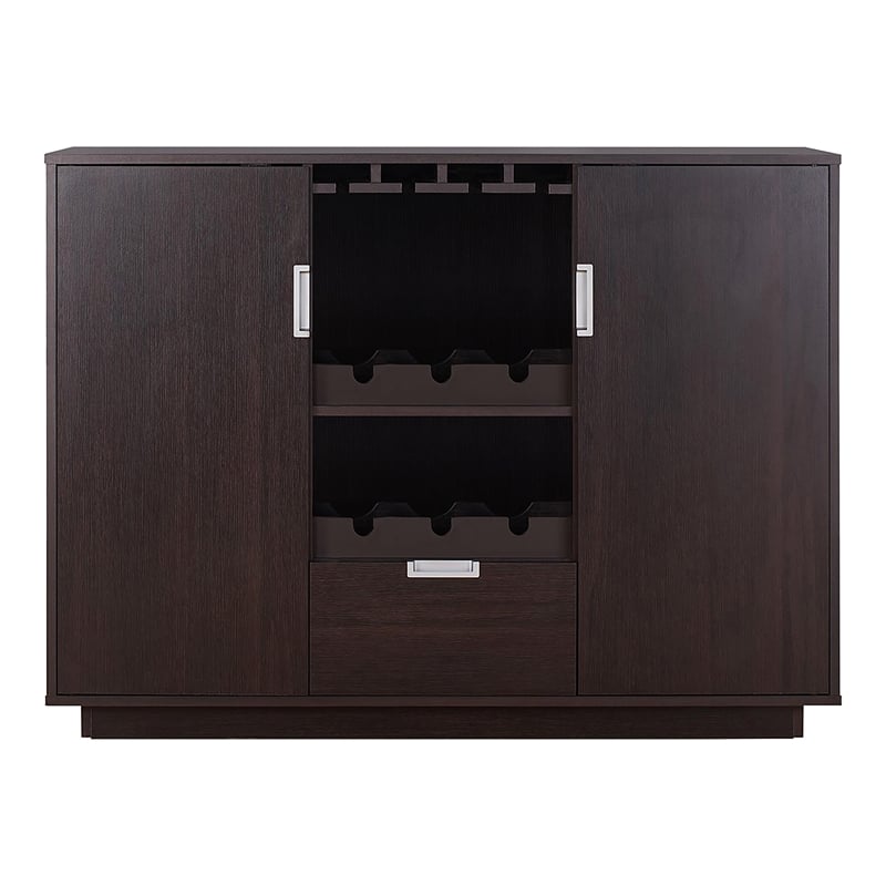 Furniture of America Porter Contemporary Wood Multi-Storage Buffet in Espresso