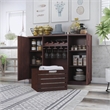 Furniture of America Layfield Wood Multi-Storage Buffet in Vintage Walnut