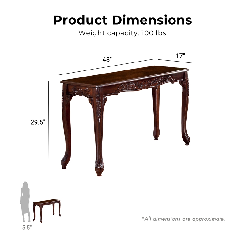 Furniture of America Alice Solid Wood 4-Piece Coffee Table Set in Dark Cherry