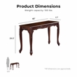 Furniture of America Alice Solid Wood 4-Piece Coffee Table Set in Dark Cherry