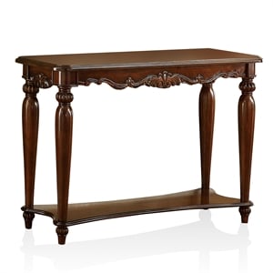 Furniture of America Garner Traditional Wood 1-Shelf Console Table in Cherry