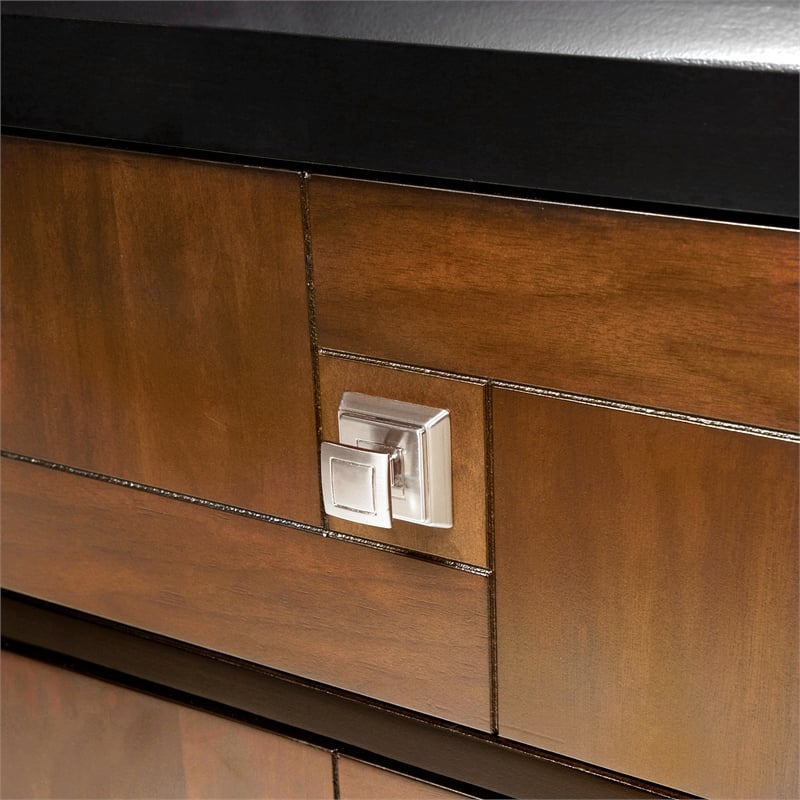 Furniture of America Delia Transitional Wood 2-Drawer Nightstand in Walnut