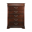 FOA Ruben 3pc Cherry Wood Panel Bedroom Set - Cal King + Nightstand + Chest