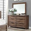 Furniture of America Bickson Rustic Wood 2-Piece Dresser and Mirror in Natural