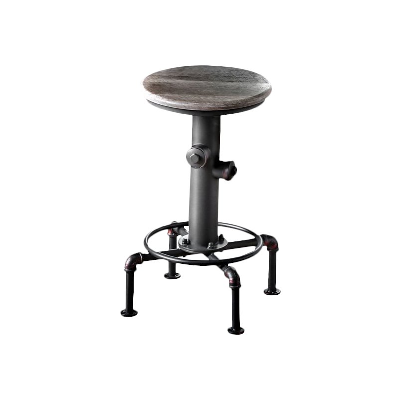 Furniture of America Zina Metal Counter Height Stool in Antique Black (Set of 2)